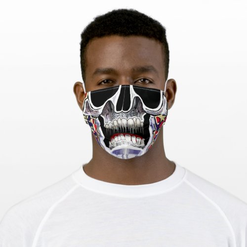 Creepy Skull  Adult Cloth Face Mask