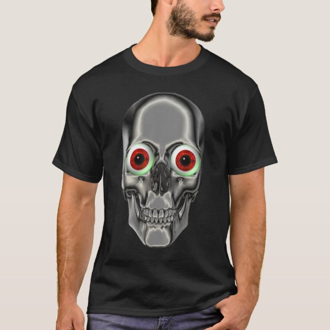 Creepy Skull And Eyeballs  T-Shirt (Front)