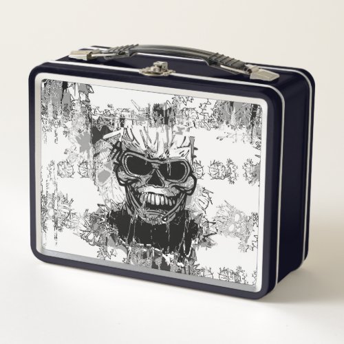  Creepy Skull Artwork  Metal Lunch Box