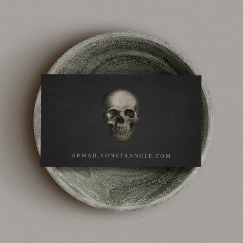 Creepy Skull Black Calling Card