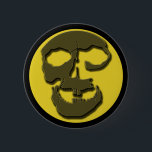 Creepy Skull Face and Full Moon Products Pinback Button<br><div class="desc">A creepy skull is illuminated by a full October moon on this scary design! Available on kids and adults t-shirts as well as hoodies, mugs, magnets and gifts. Spooky for Halloween! Fully customizable too, in case you want to add your own text, change background colors, or move elements around. Make...</div>