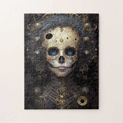 Creepy Skull Gothic Dark Fantasy Art Jigsaw Puzzle