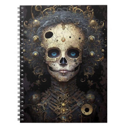 Creepy Skull Gothic Dark Fantasy Art Notebook