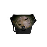 Creepy Skull in Full Moon with Flying Birds & Tree Courier Bag Creepy Skull in Full Moon with Flying Birds & Tree Courier Bag