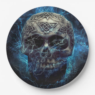 Creepy Skull Paper Plates