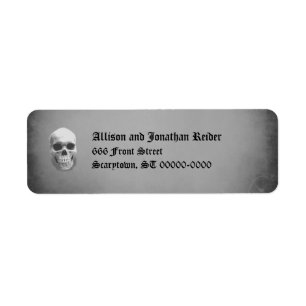 Creepy Skull Return Address Labels