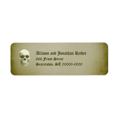 Creepy Skull Return Address Labels