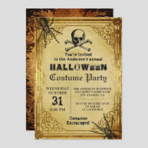 Creepy Skull Spiders Gothic Halloween Party Invitation