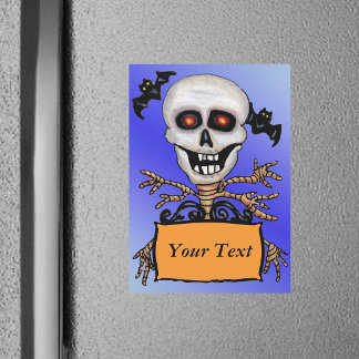 Creepy Skull Tree Beware Sign Bats