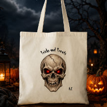 Creepy Skull with Glowing Eyes Personalized