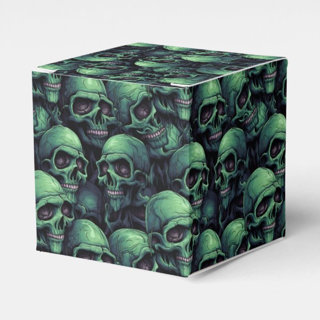 Creepy Skulls Favor Boxes (Front Side)