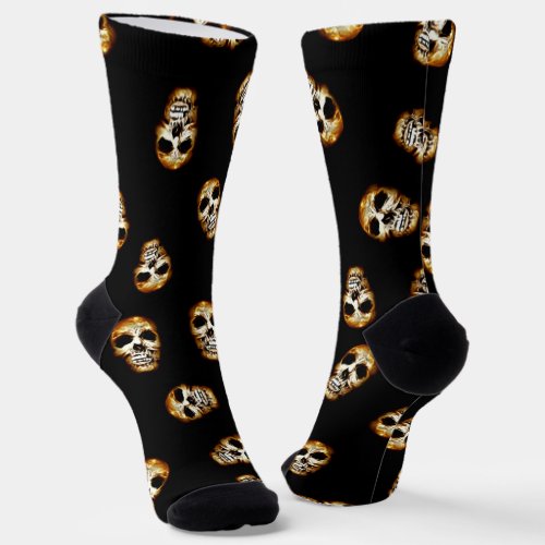 Creepy Skulls Halloween  Socks