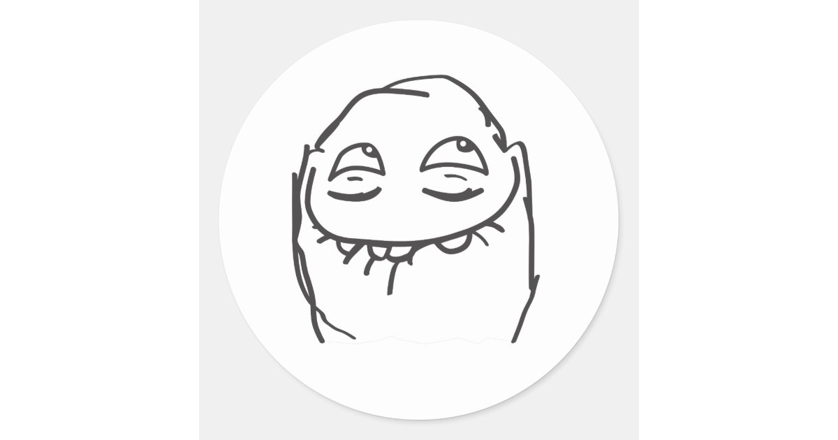 Creepy Smile Classic Round Sticker | Zazzle.com