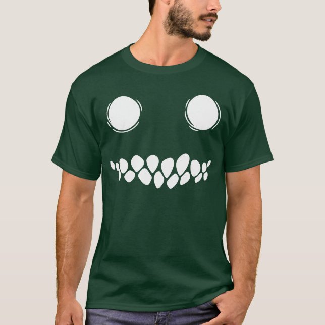 Creepy Smile Face Halloween Horror Costume Art Par T-Shirt (Front)