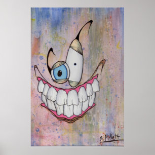 Creepy smile poster