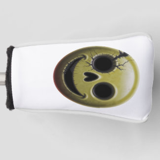 Creepy Smiley Skull Golf Putter Cover