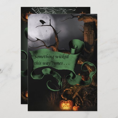 Creepy Something Wicked Halloween Invitation