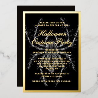 Creepy Spider Halloween Costume Party Gold 