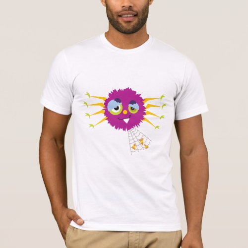 Creepy Spider Halloween  Kawaii Cartoon T_Shirt