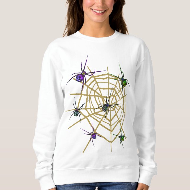Creepy Spider Halloween Sweatshirt (Front)