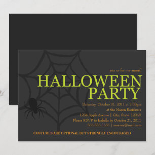 Creepy Spider Invitation