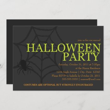 Creepy Spider Invitation by PinkMoonPaperie at Zazzle