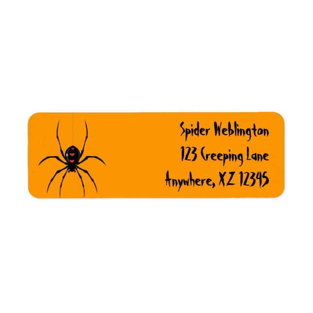 Creepy Spider Label (Front)