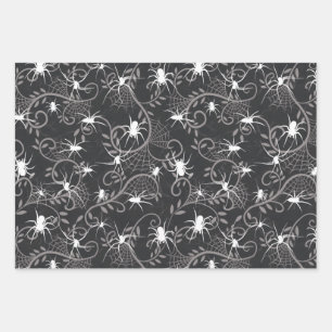 Creepy Spider Vines Wrapping Paper Sheets