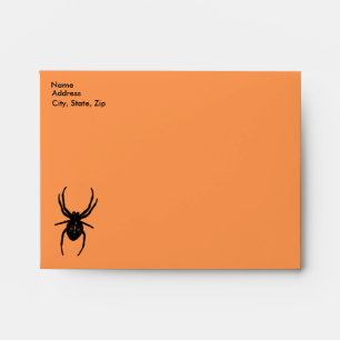 Creepy Spider & Web Envelope Template