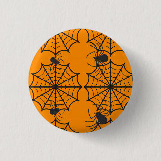 Creepy Spider Web Halloween Button