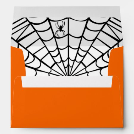 Creepy Spider Web Halloween Envelope