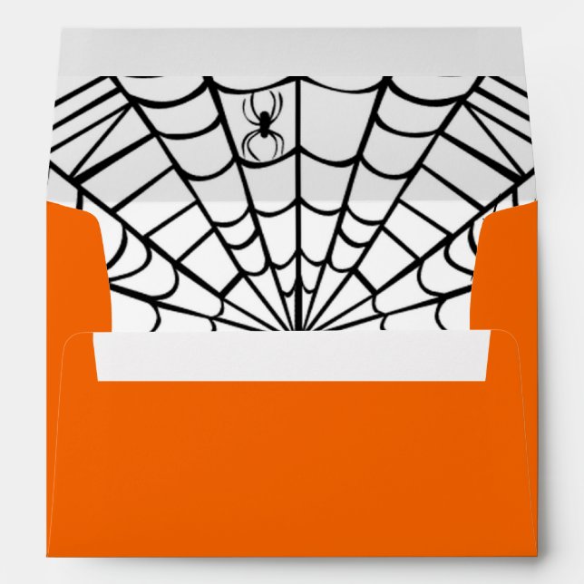 Creepy Spider Web Halloween Envelope (Back (Bottom))