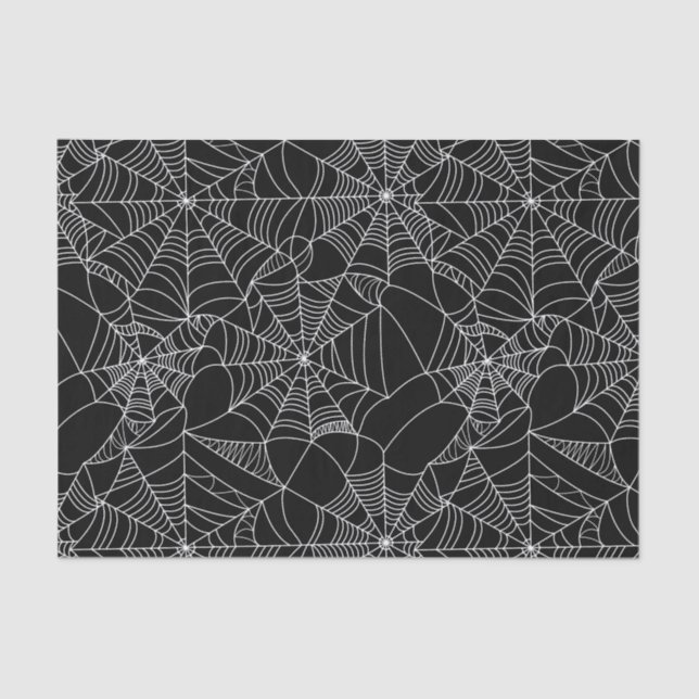Creepy Spider Webs Tissue Paper (Front)