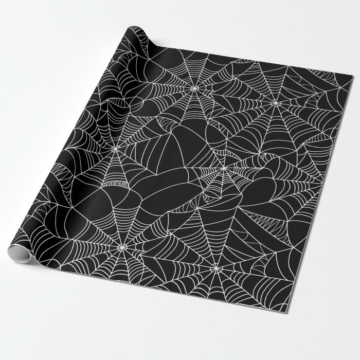 Creepy Spider Webs Wrapping Paper