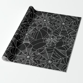 Creepy Spider Webs Wrapping Paper by StuffOrSomething at Zazzle