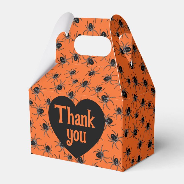 Creepy Spiders  Favor Boxes (Front Side)