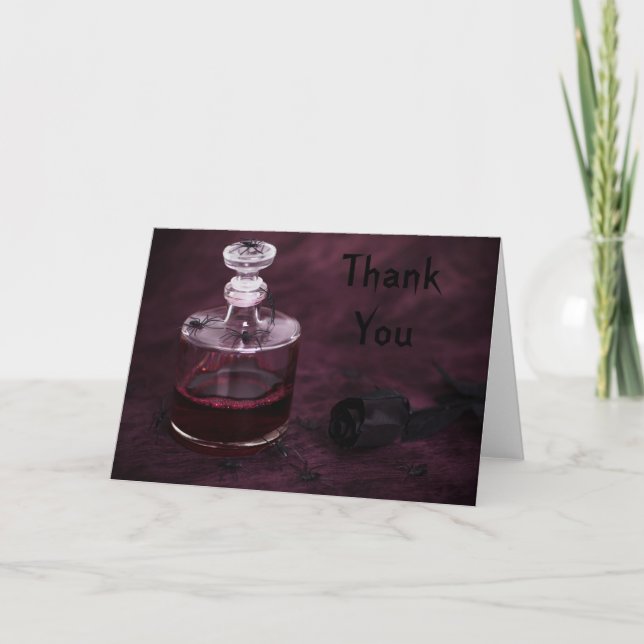 creepy spiders Thank You Note (Front)