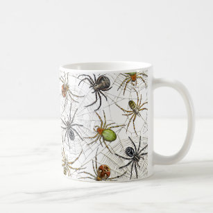 PS052 Novelty Mug Spider Insects Funny Laugh Scary Halloween Creepy 