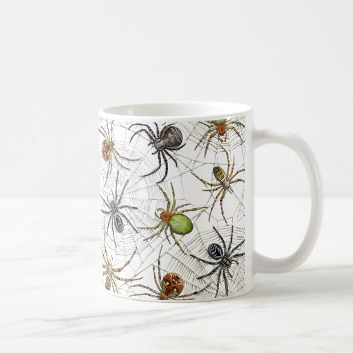 Creepy Spiders Web Pattern Coffee Mug