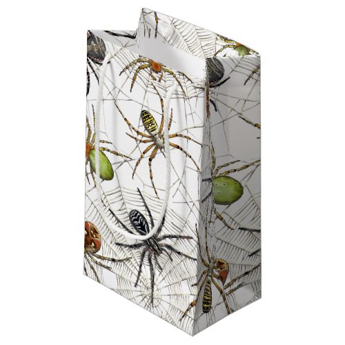 Creepy Spiders Web Pattern Small Gift Bag