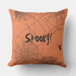 Creepy Spiderweb Throw Pillow