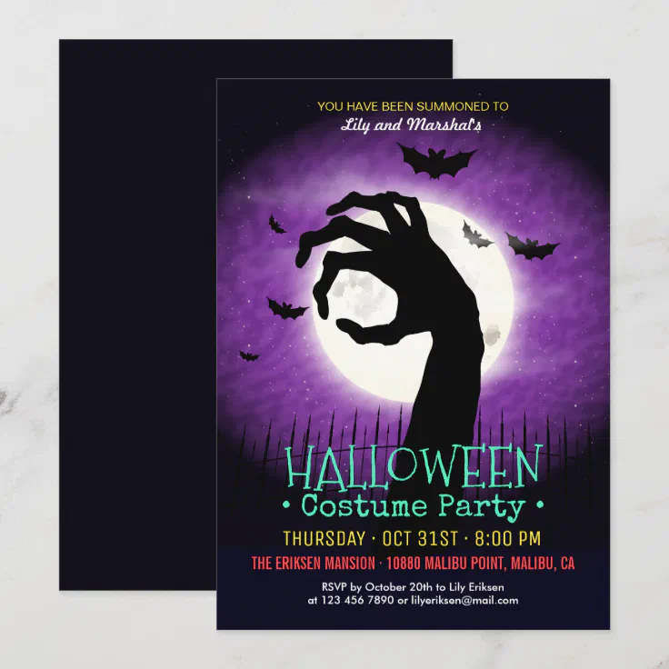Creepy Spooky Halloween Costume Party | Invitation | Zazzle