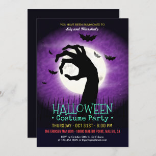 Creepy Spooky Halloween Costume Party Invitation