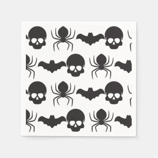 Creepy Spooky Halloween – Skull, Spider & Bat Napkins