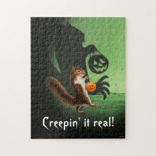Creepy Squirrel Shadow Jigsaw Puzzle