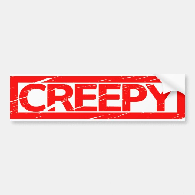 Creepy Stamp Bumper Sticker (Front)
