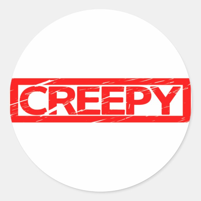 Creepy Stamp Classic Round Sticker (Front)