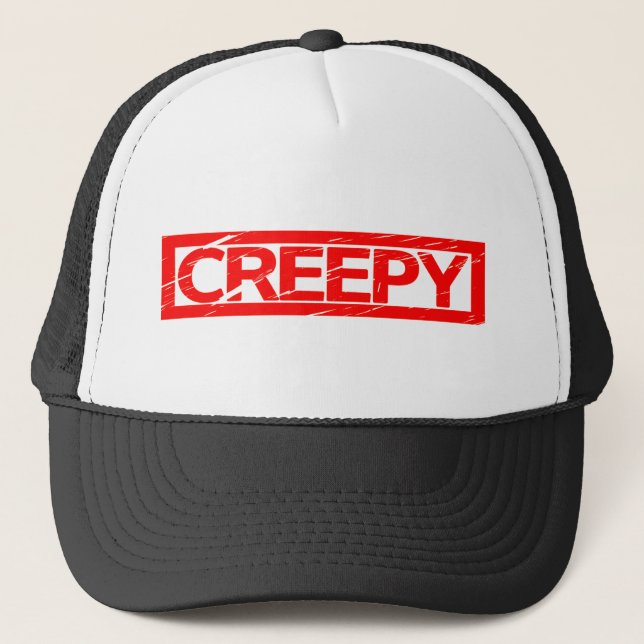 Creepy Stamp Trucker Hat (Front)