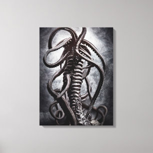 Creepy Statue of an Ancient Alien Entity Canvas Print