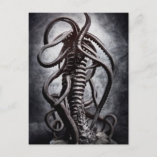 Creepy Statue of an Ancient Alien Entity Postcard